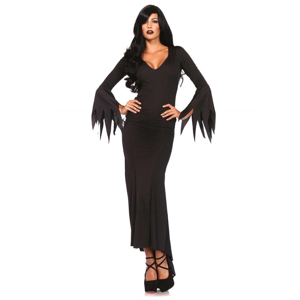 Leg Avenue - Floor Length Gothic Kostuum jurk - Zwart
